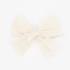 Lazo de tul beige topos