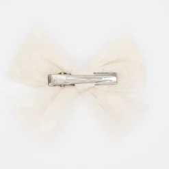 Lazo de tul beige topos