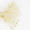 Lazo de tul glitter oro