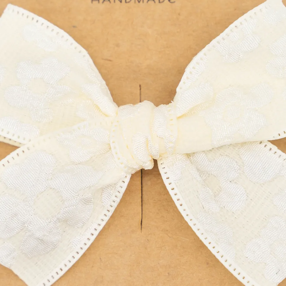 Lazo estampado satinado beige