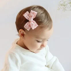 Lazo estampado satinado rosa