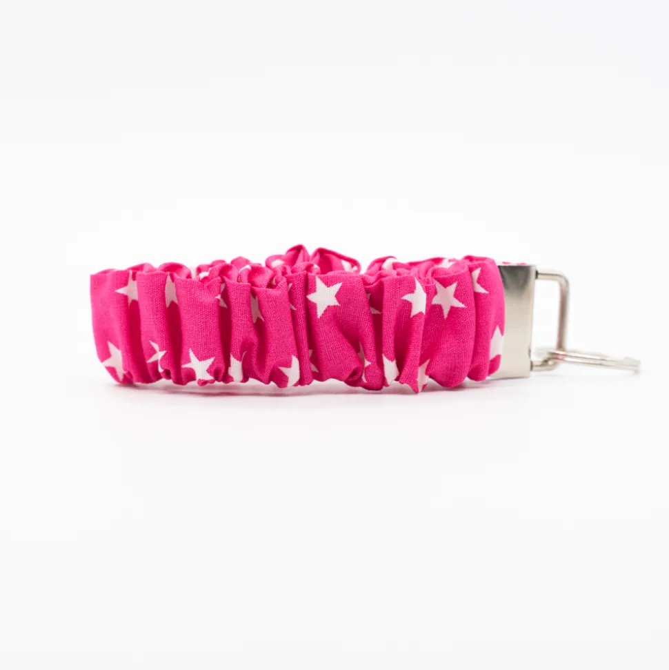 Llavero pulsera scrunchie estrellas