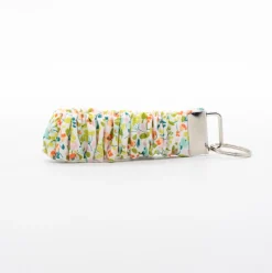 Llavero pulsera scrunchie flores