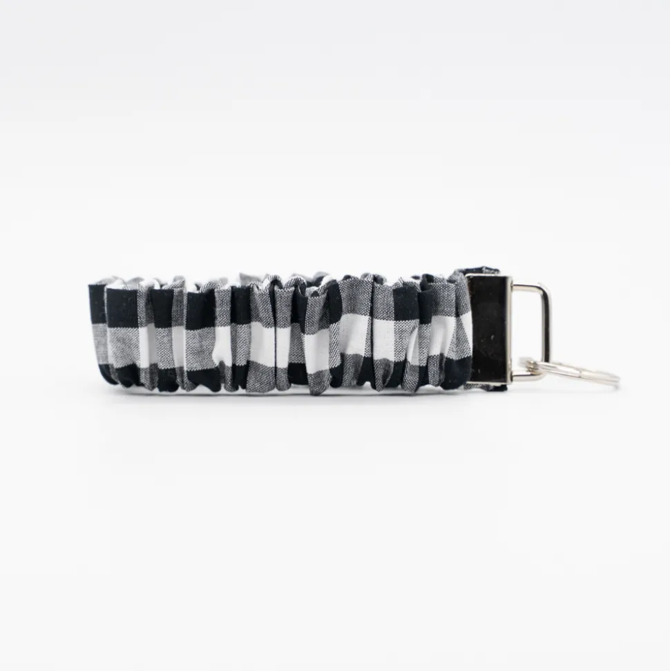 Llavero pulsera scrunchie vichy