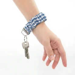 Llavero pulsera scrunchie vichy