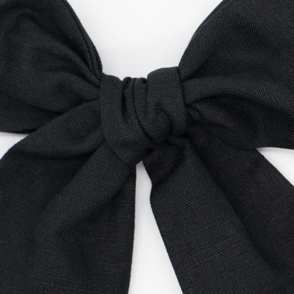 Maxi lazo negro lino
