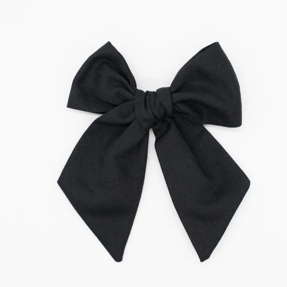 Maxi lazo negro lino