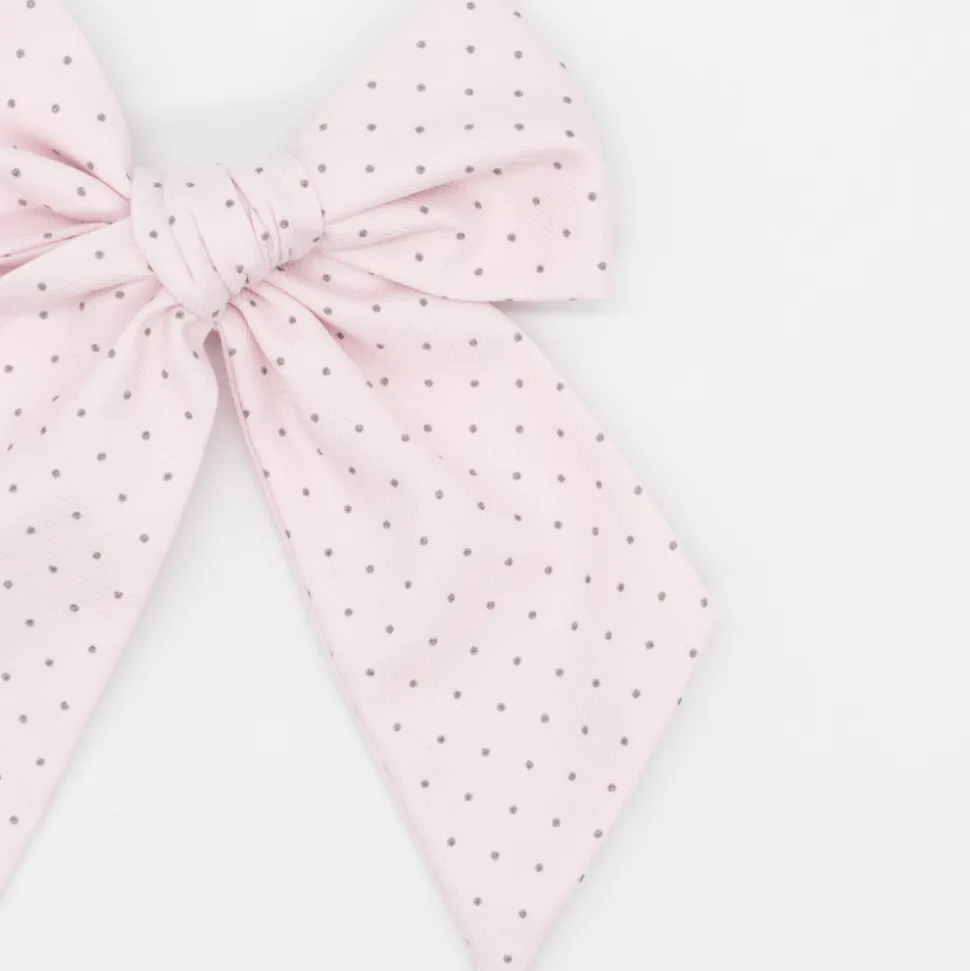 Maxi lazo rosa claro topos