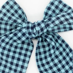 Maxi lazo vichy bicolor azul