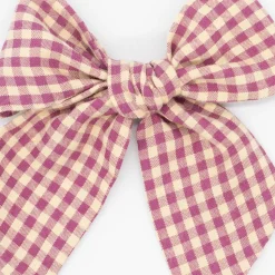 Maxi lazo vichy bicolor vainilla