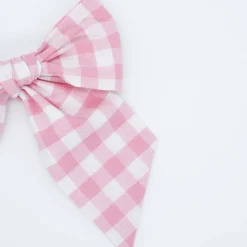 Maxi lazo vichy blanco y rosa
