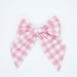 Maxi lazo vichy blanco y rosa