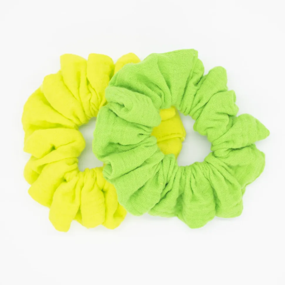 Pack coleteros scrunchies flúor