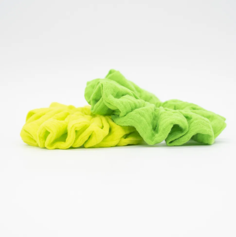 Pack coleteros scrunchies flúor