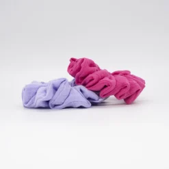 Pack coleteros scrunchies fucsia
