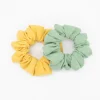 Pack coleteros scrunchies ocre y verde