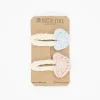 Pack de 2 clips crochet corazones