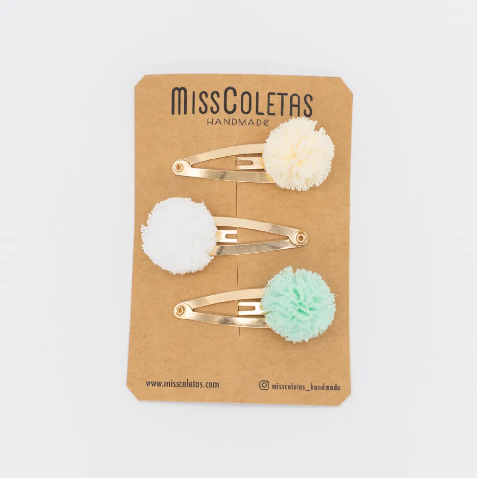 Pack de 3 Clips Pompón