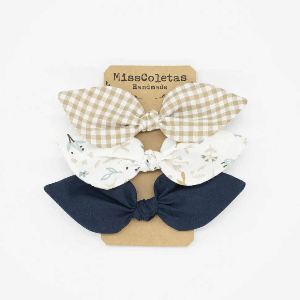 Pack de 3 coleteros lazo cotton