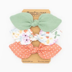 Pack de 3 coleteros lazo flores Liah