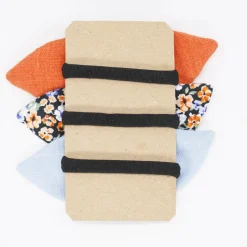 Pack de 3 coleteros lazo flores naranja
