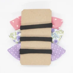 Pack de 3 coleteros lazo flores malva