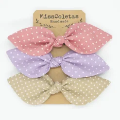Pack de 3 coleteros lazo topos sweet