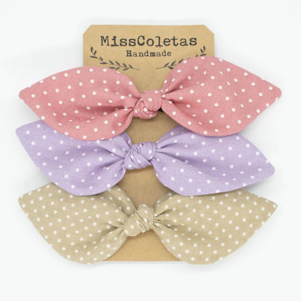 Pack de 3 coleteros lazo topos sweet