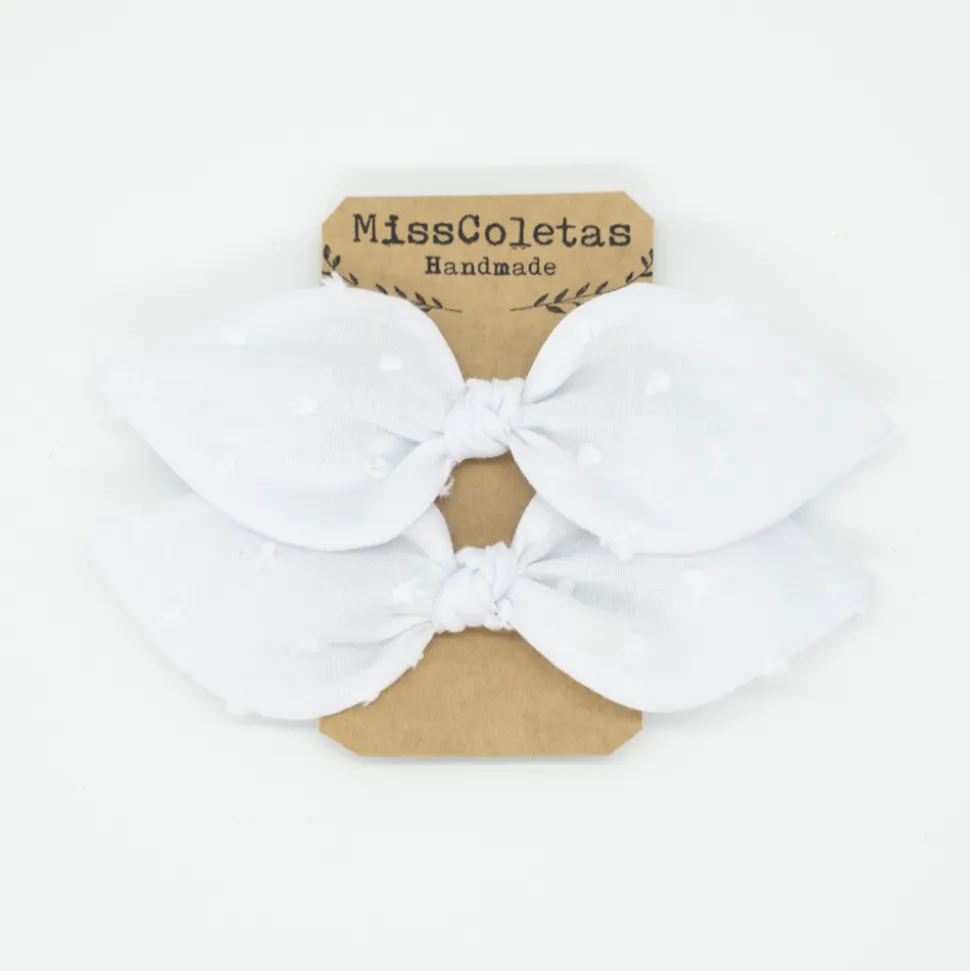 Pack de 2 minicoleteros blanco plumeti