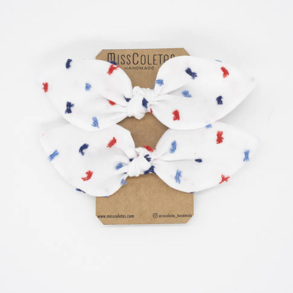 Pack de 2 minicoleteros blanco plumeti marinero