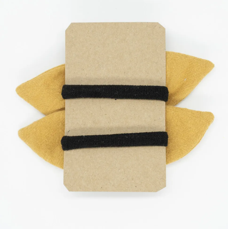 Pack de 2 minicoleteros lazo amarillo ocre rústico