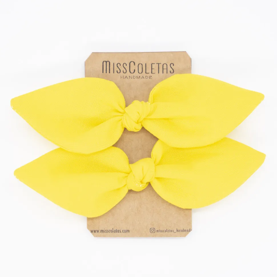Pack de 2 minicoleteros lazo amarillo
