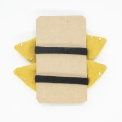 Pack de 2 minicoleteros lazo amarillo ocre topos oro