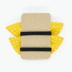 Pack de 2 minicoleteros lazo amarillo topos