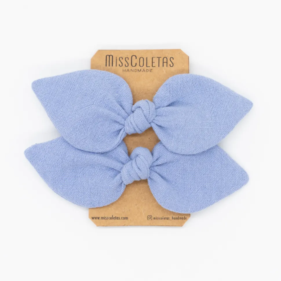 Pack de 2 minicoleteros lazo azul lavanda rústico