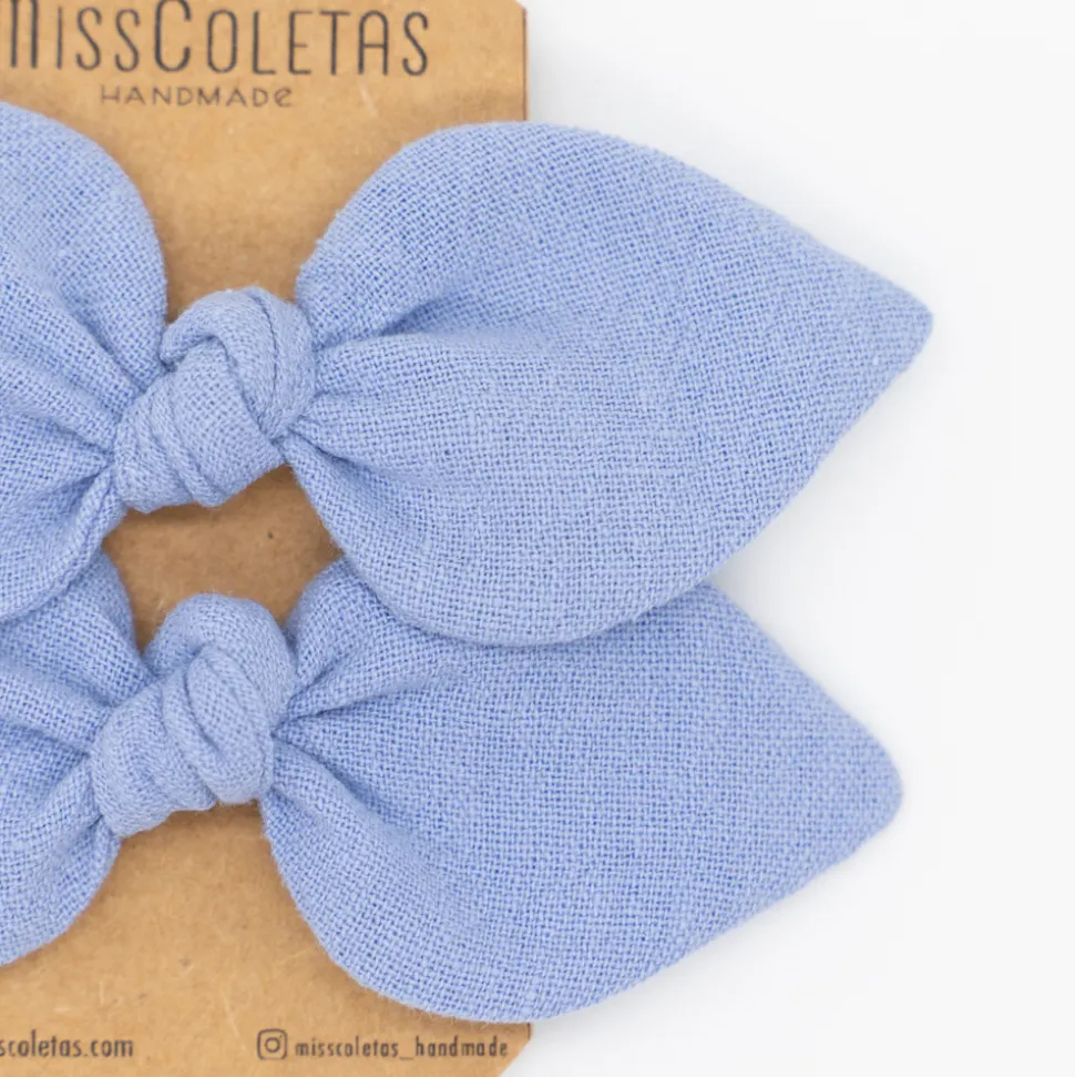 Pack de 2 minicoleteros lazo azul lavanda rústico