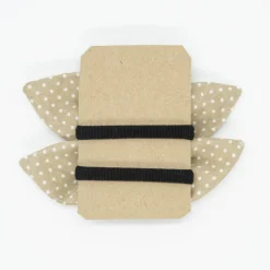 Pack de 2 minicoleteros lazo beige topos