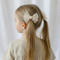 Pack de 2 minicoleteros lazo de tul beige