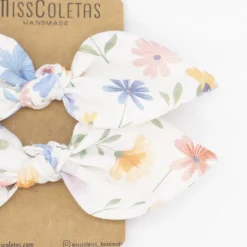 Pack de 2 minicoleteros lazo flores pastel