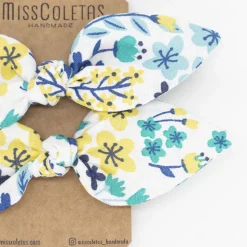 Pack de 2 minicoleteros lazo flores colores