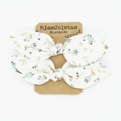 Pack de 2 minicoleteros lazo flores cotton