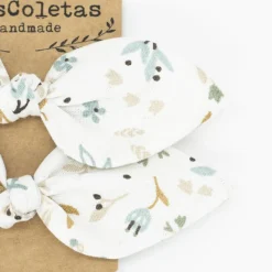 Pack de 2 minicoleteros lazo flores cotton