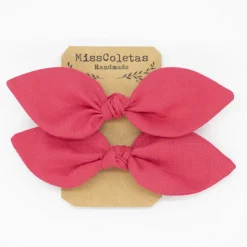 Pack de 2 minicoleteros lazo fucsia