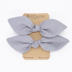 Pack de 2 minicoleteros lazo gris