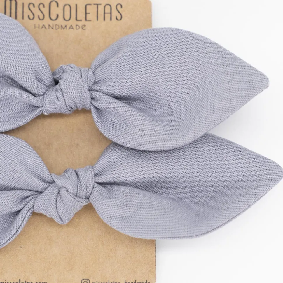 Pack de 2 minicoleteros lazo gris