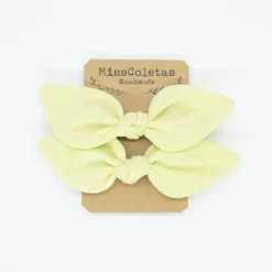 Pack de 2 minicoleteros lazo lima rústico