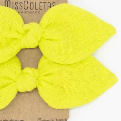 Pack de 2 minicoleteros lazo lima flúor