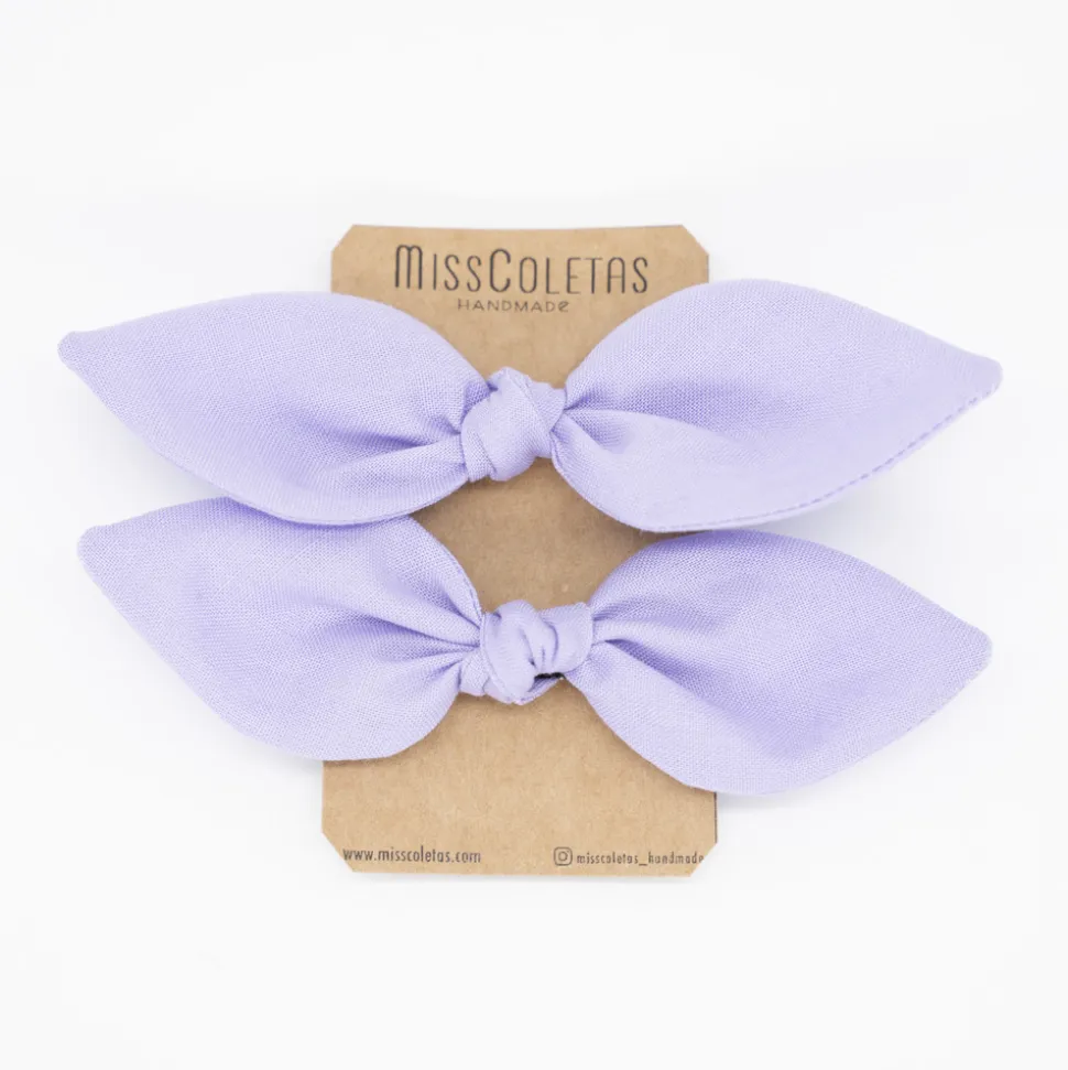 Pack de 2 minicoleteros lazo malva
