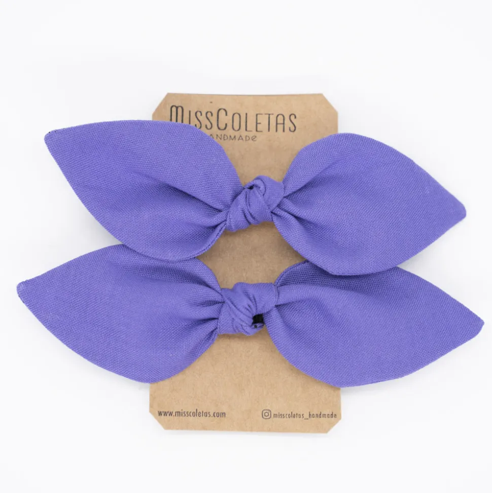Pack de 2 minicoleteros lazo morado