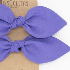Pack de 2 minicoleteros lazo morado